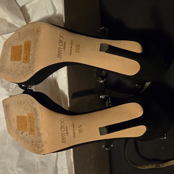 Jimmy Choo Black Heels with Crystal Accents - Picture 5 of 5